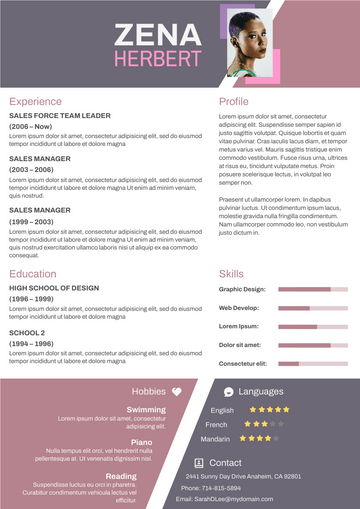 Resumes template: Odd Shapes Resume (Created by Visual Paradigm Online's Resumes maker)
