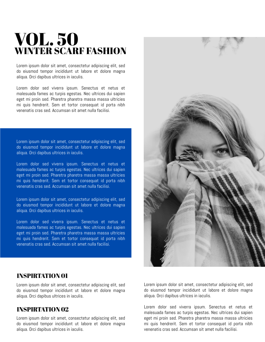Booklet template: Winter Scarf Lookbook (Created by Visual Paradigm Online's Booklet maker)