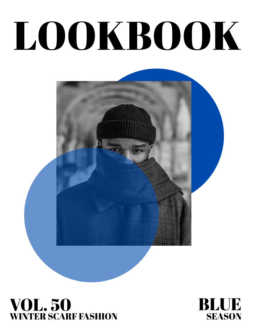 小冊子 模板。 Winter Scarf Lookbook (由 Visual Paradigm Online 的小冊子軟件製作)