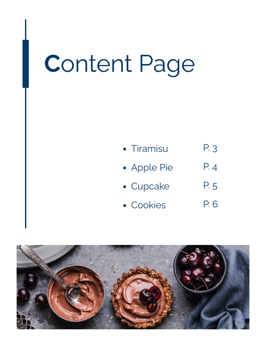 小冊子 模板。 Dessert Booklet (由 Visual Paradigm Online 的小冊子軟件製作)