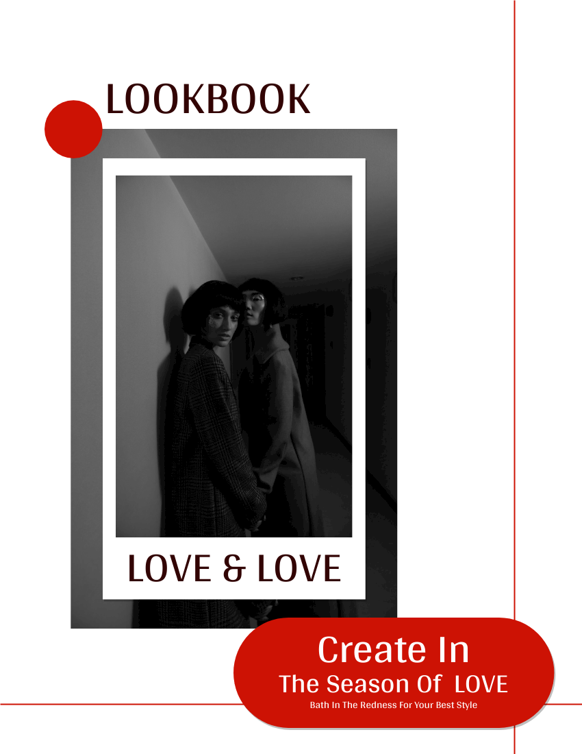Lookbook 模板。Casual Wear Lookbook (由 Visual Paradigm Online 的Lookbook软件制作)