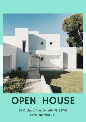 Editable flyers template:Open House Promotion Flyer