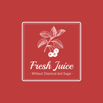Logo template: Fruit Logo Created For Shop Selling Fresh Juice (Created by Visual Paradigm Online's Logo maker)