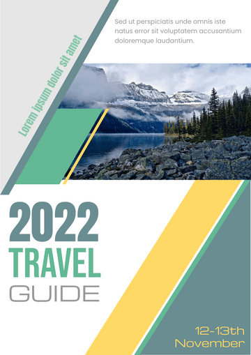 Editable flyers template:2022 Travel Guide Flyer