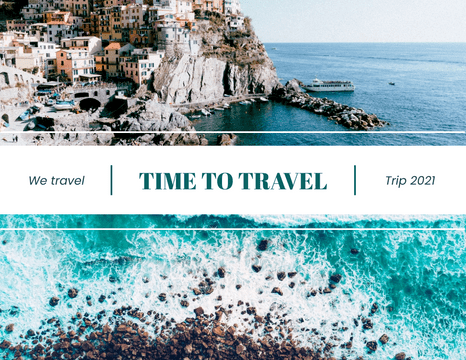 Travel Photo Book template: Time To Travel Photo Book (Created by InfoART's  marker)
