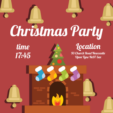 Editable invitations template:Christmas Party Invitation