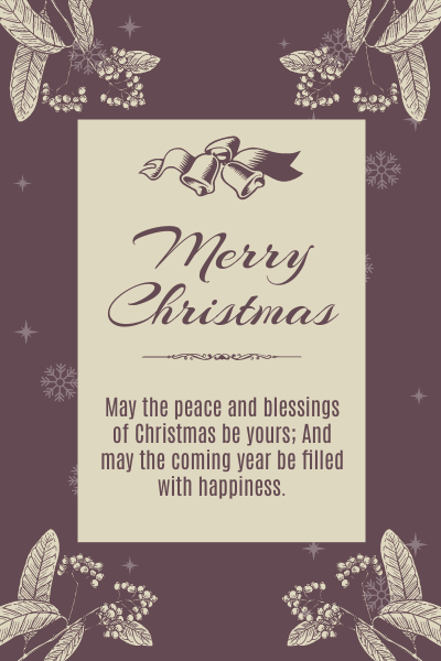 Greeting Card template: Christmas Quote Greeting Card (Created by Visual Paradigm Online's Greeting Card maker)