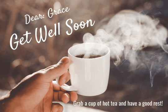 Editable greetingcards template:Get Well Soon Greeting Card