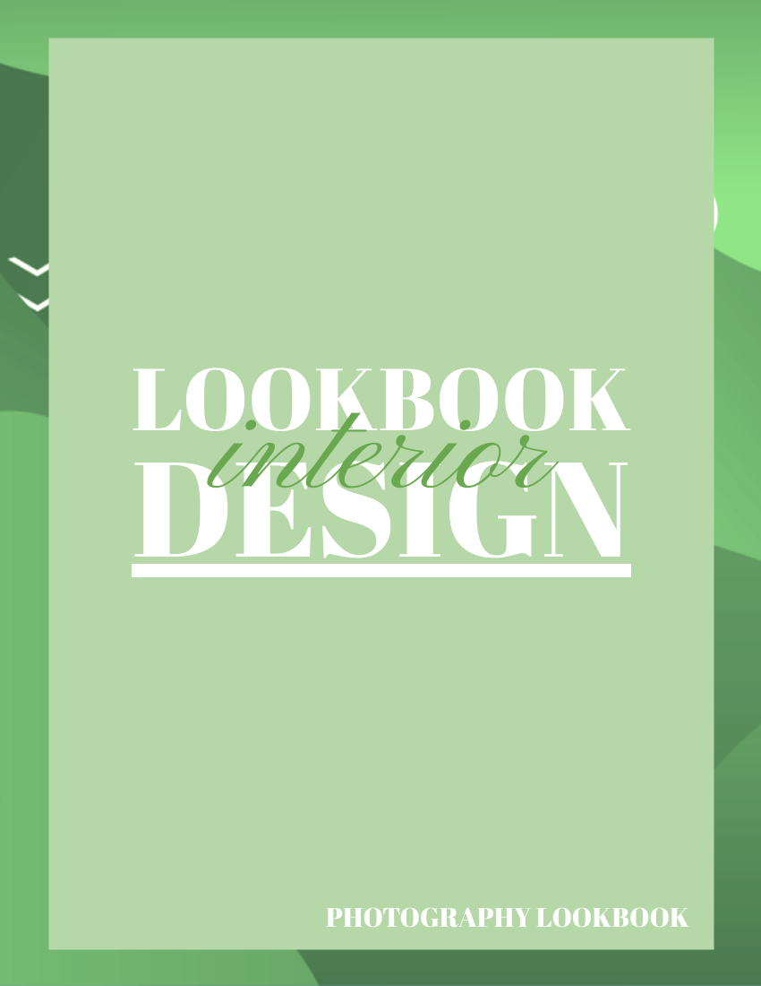 Lookbook 模板。Green Interior Lookbook (由 Visual Paradigm Online 的Lookbook软件制作)