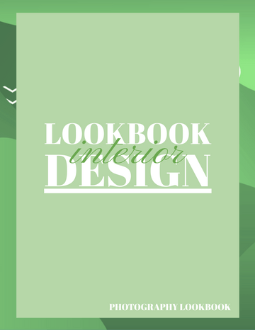 Lookbook template: Green Interior Lookbook (Created by InfoART's  marker)