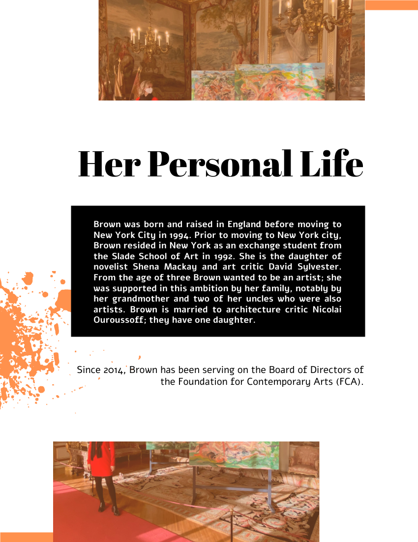 Biography template: Cecily Brown Biography (Created by Visual Paradigm Online's Biography maker)