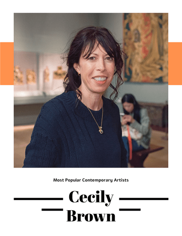 Biography 模板。 Cecily Brown Biography (由 Visual Paradigm Online 的Biography軟件製作)
