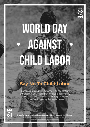 Poster template: World Day Against Child Labor Poster (Created by Visual Paradigm Online's Poster maker)