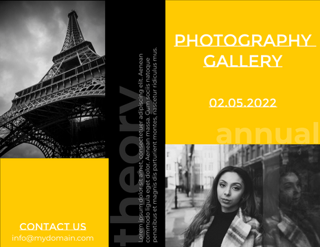Brochure template: Photography Gallery Brochure (Created by Visual Paradigm Online's Brochure maker)