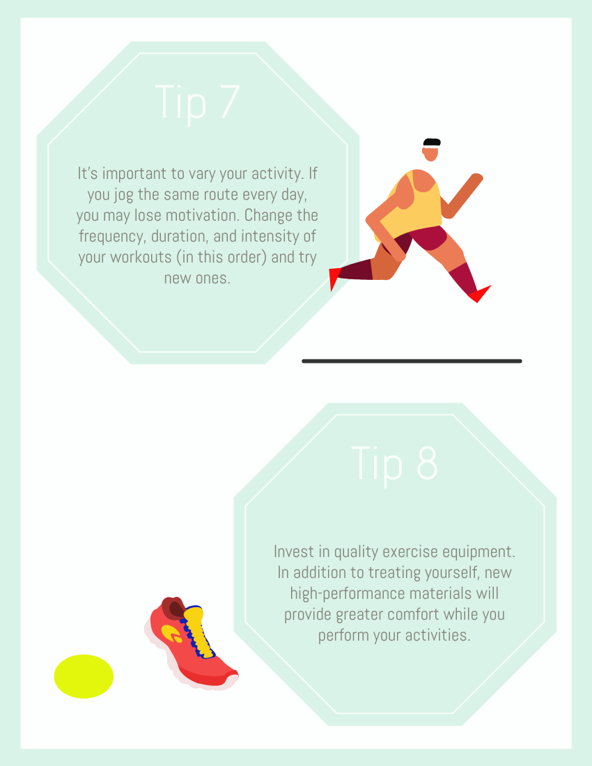 Booklet template: Sport for Beginners 10 Tips for Success (Created by Visual Paradigm Online's Booklet maker)