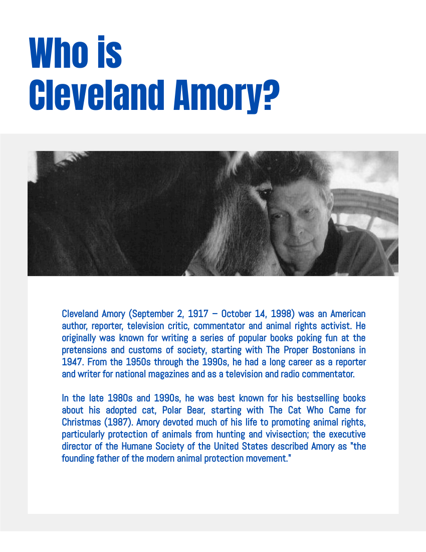 Cleveland Amory Biography