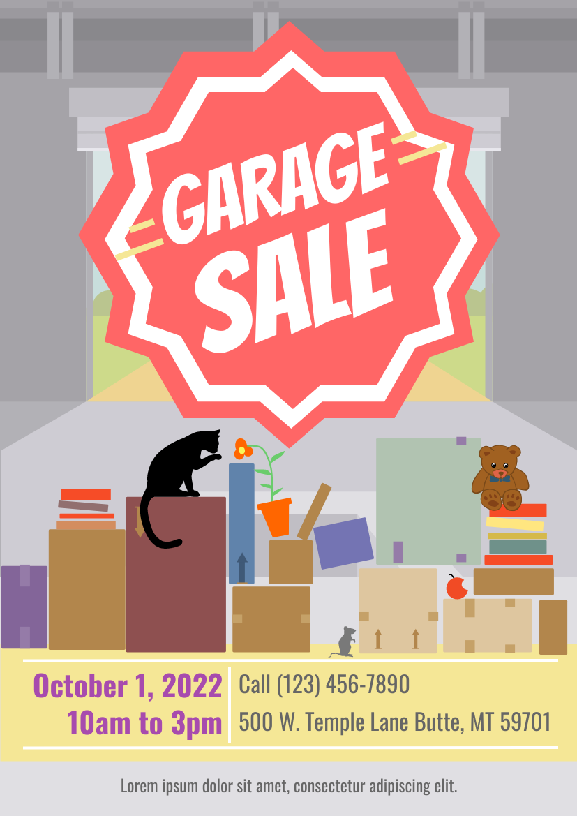 Yard Sale Flyer  Flyer Template With Garage Sale Flyer Template