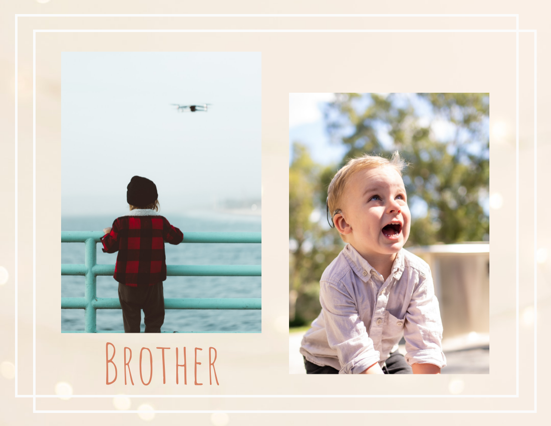 儿童照片簿 模板。Brother And Sister Kids Photo Book (由 Visual Paradigm Online 的儿童照片簿软件制作)