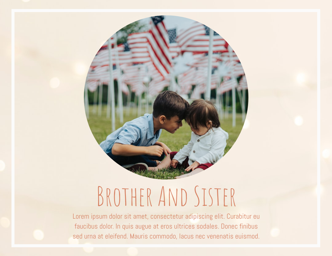 兒童照片簿 模板。 Brother And Sister Kids Photo Book (由 Visual Paradigm Online 的兒童照片簿軟件製作)