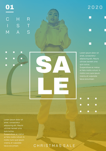 Posters template: Clothing Gradient Christmas Sale Poster (Created by Visual Paradigm Online's Posters maker)