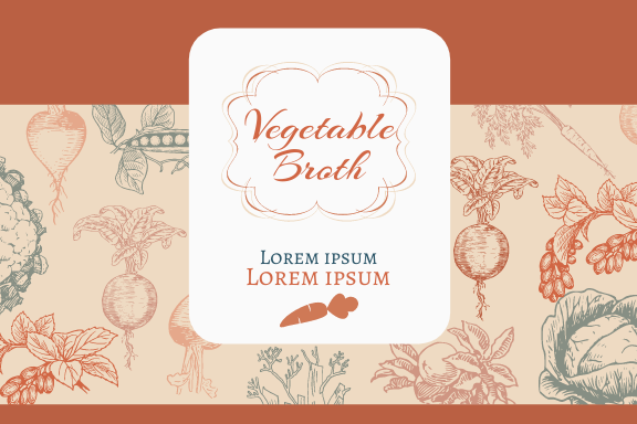 Label template: Orange Vegetable Label (Created by Visual Paradigm Online's Label maker)