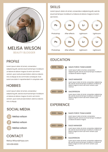 Resume template: Dusty Brown Resume (Created by Visual Paradigm Online's Resume maker)