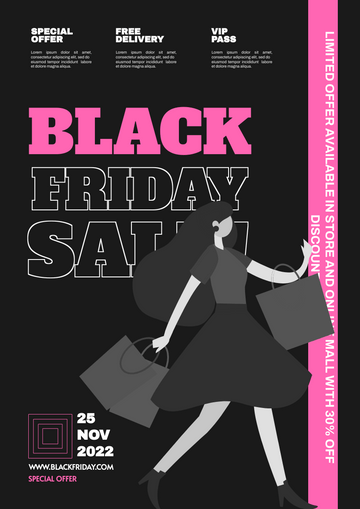 Flyers template: Modern Black Friday Sale Flyer (Created by Visual Paradigm Online's Flyers maker)