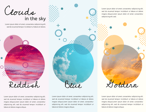 Brochures template: Cloud In Different Colours Brochure (Created by Visual Paradigm Online's Brochures maker)