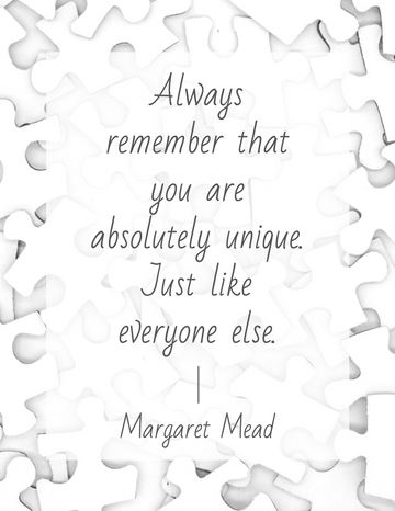 Quotes template: Always remember that you are absolutely unique. Just like everyone else. - Margaret Meade (Created by Visual Paradigm Online's Quotes maker)