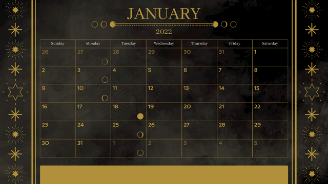 Calendar template: Moon Phases Calendar (Created by InfoART's  marker)