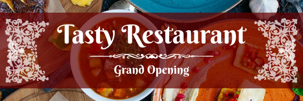 Email Header template: Western Restaurant Grand Opening Email Twitter (Created by InfoART's Email Header maker)