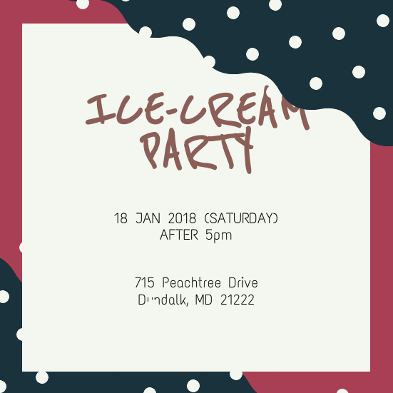 Invitation template: Ice Cream Party Invitation (Created by InfoART's Invitation maker)