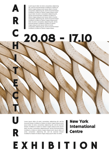 Editable posters template:Architecture Exhibition Poster
