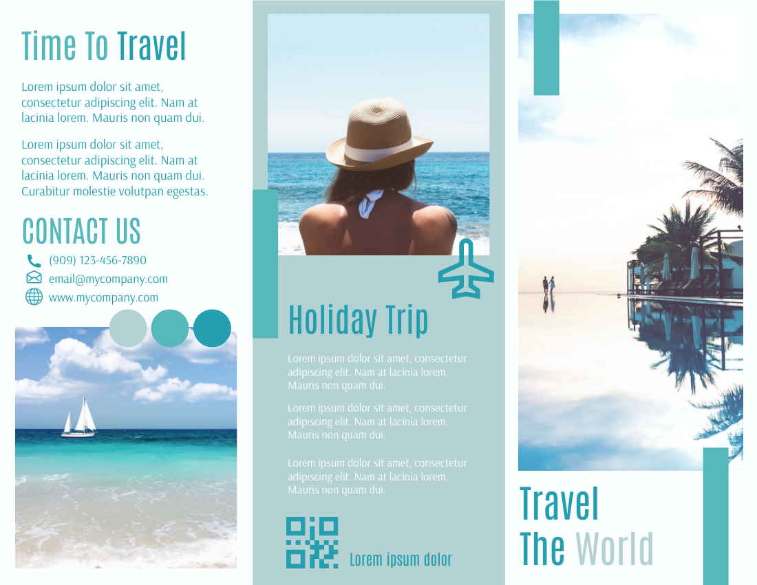 Brochure template: Travel The World Brochure (Created by Visual Paradigm Online's Brochure maker)