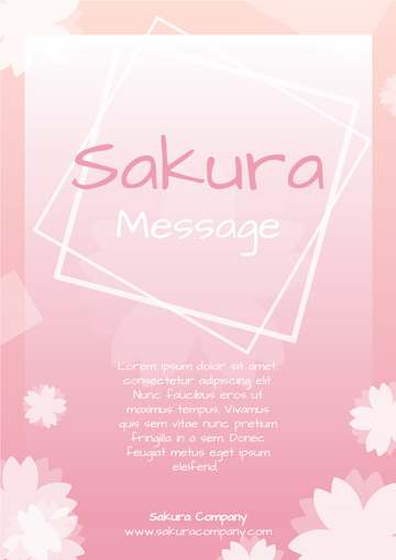Editable flyers template:Graphic Sakura Flyer