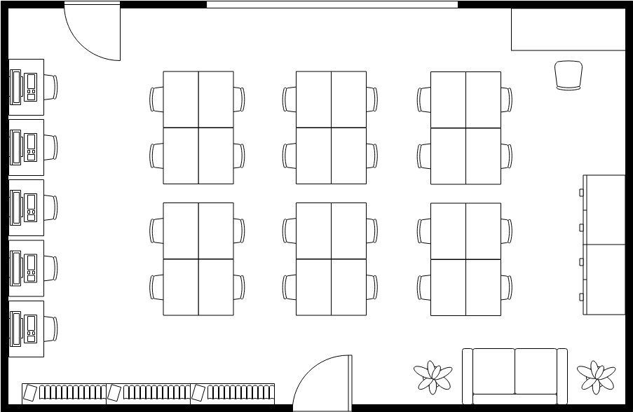 Floor Plan template: Classroom Seating Floor Plan (Created by Visual Paradigm Online's Floor Plan maker)