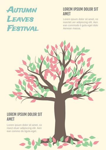 Flyer template: Autumn Leaves Festival Flyer (Created by Visual Paradigm Online's Flyer maker)