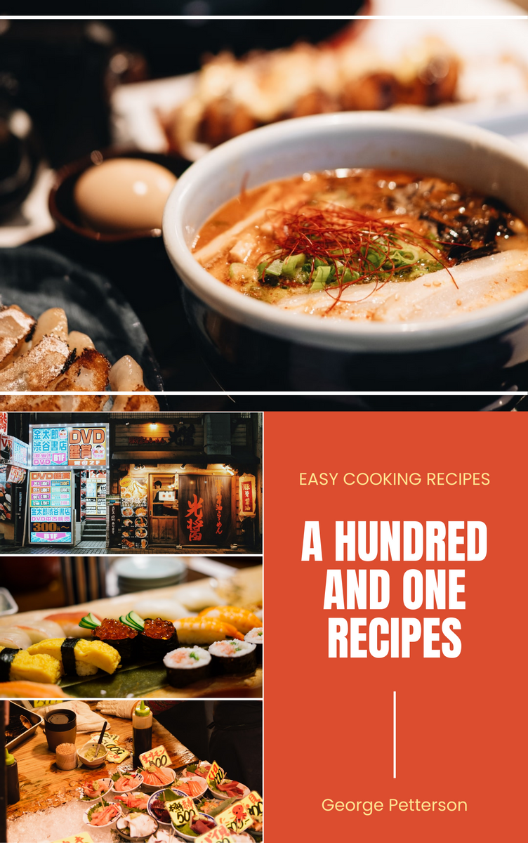 Book Cover template: A Hundred And One Recipes Book Cover (Created by Visual Paradigm Online's Book Cover maker)