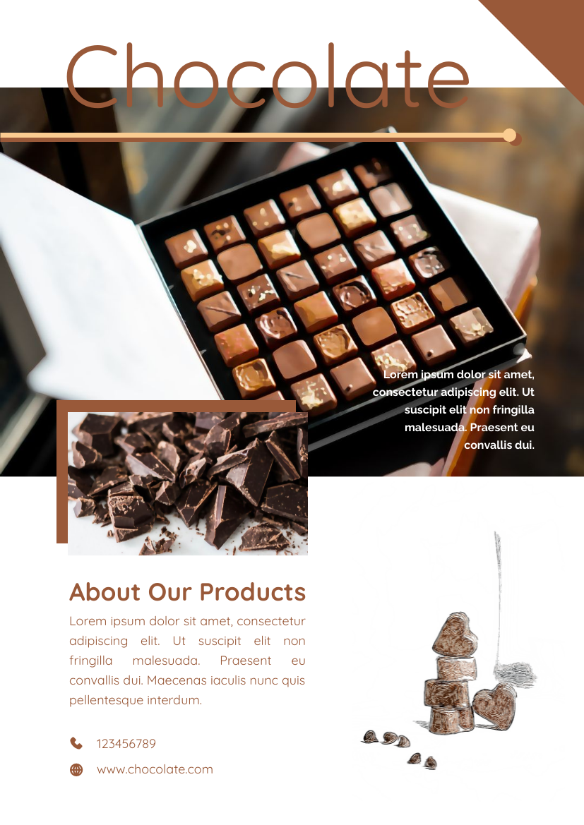Flyer template: Chocolate Promotion Flyer (Created by Visual Paradigm Online's Flyer maker)