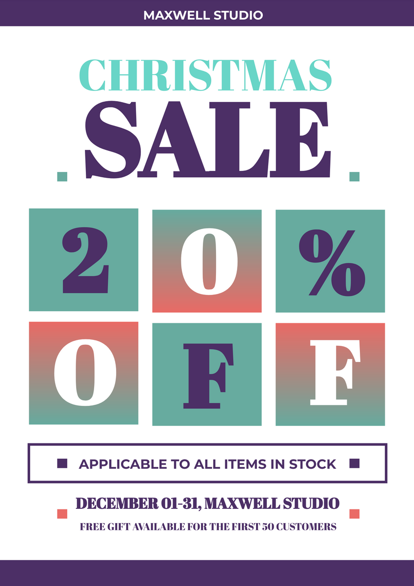 Poster template: Christmas Sale Promotion Poster (Created by Visual Paradigm Online's Poster maker)