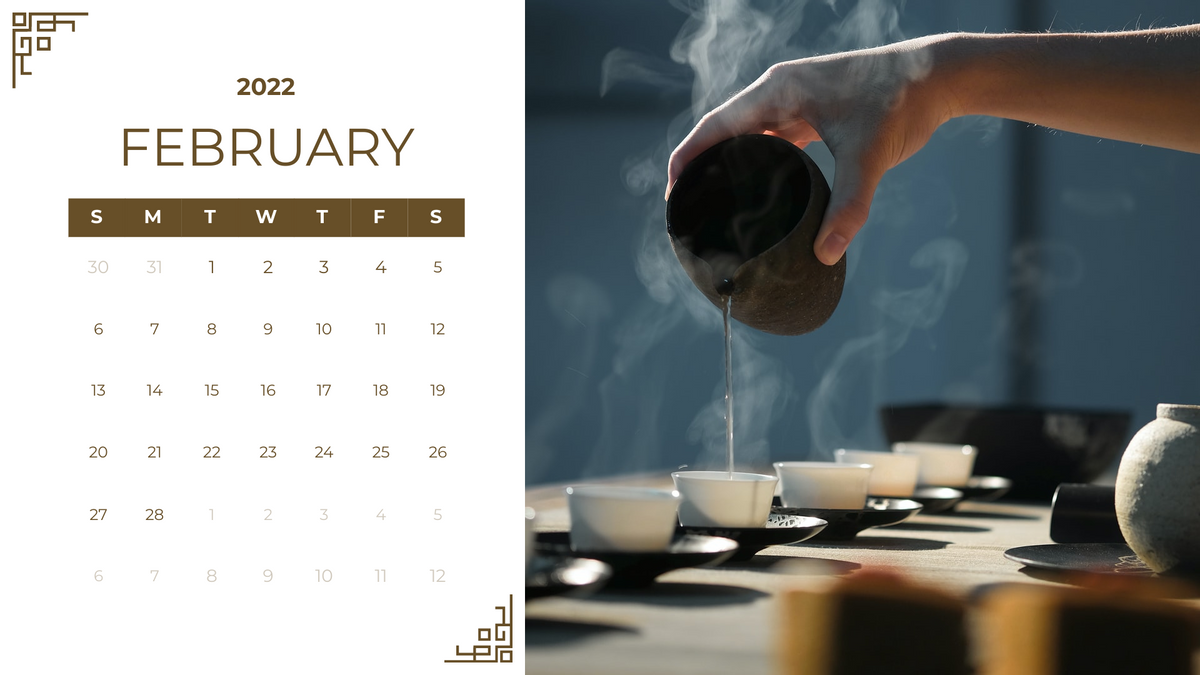 Calendar template: Chinese Cultural Calendar 2022 (Created by Visual Paradigm Online's Calendar maker)