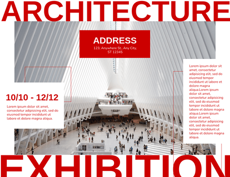 Editable brochures template:Architecture Exhibition Brochure