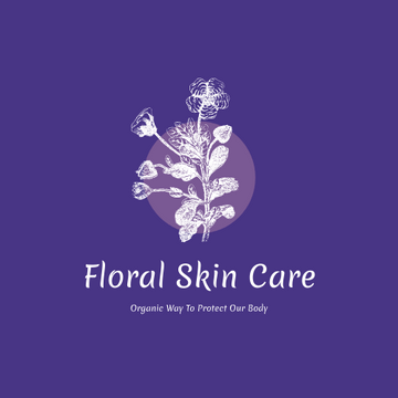 Editable logos template:Floral Logo Created For Skin Care Company With Organic Products