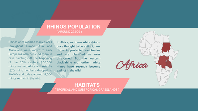 Rhino Population Geo Map