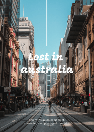 Postcard template: Australia Postcard (Created by InfoART's  marker)