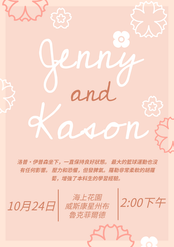 Editable posters template:婚禮派對海報