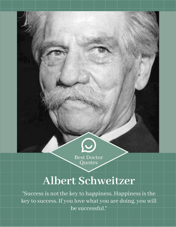 Success is not the key to happiness. Happiness is the key to success. If you love what you are doing, you will be successful.  —Albert Schweitzer