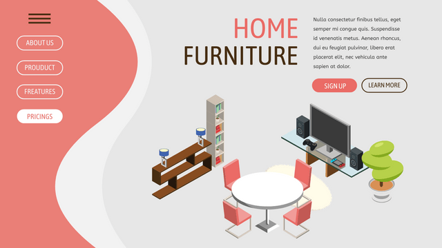 Isometric Diagrams template: Contemporary Living Room (Created by Visual Paradigm Online's Isometric Diagrams maker)