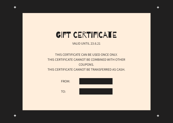 Gift Card template: Black And Pink Cakes Birthday Gift Card (Created by Visual Paradigm Online's Gift Card maker)