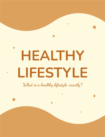 小冊子 模板。 Healthy Lifestyle Booklet (由 Visual Paradigm Online 的小冊子軟件製作)